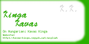 kinga kavas business card
